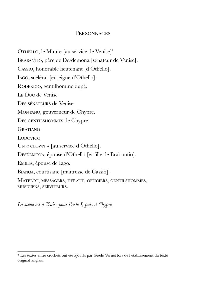 La Tragédie d'Othello, Maure de Venise